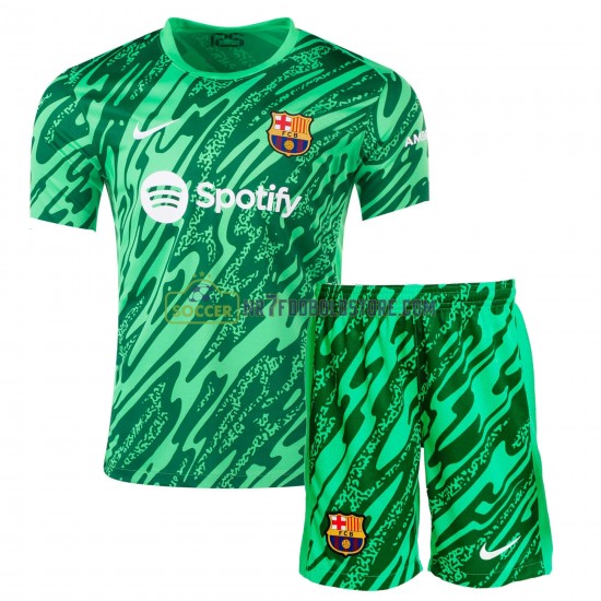 FC Barcelona Trøje Målmand Børn Hjemmebane Fodboldsæt 2024-2025 Kortærmet