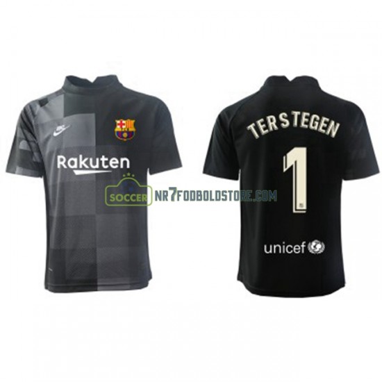 FC Barcelona Trøje Målmand Ter Stegen 1 Udebane Fodboldsæt 2021-2022 Kortærmet