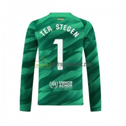 FC Barcelona Trøje Ter Stegen 1 Målmand Mænd Hjemmebane Fodboldsæt 2023-2024 Langærmet