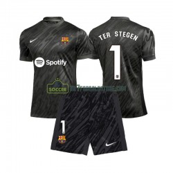 FC Barcelona Trøje Ter Stegen 1 Målmand Børn 3. Valg Fodboldsæt 2024-2025 Kortærmet