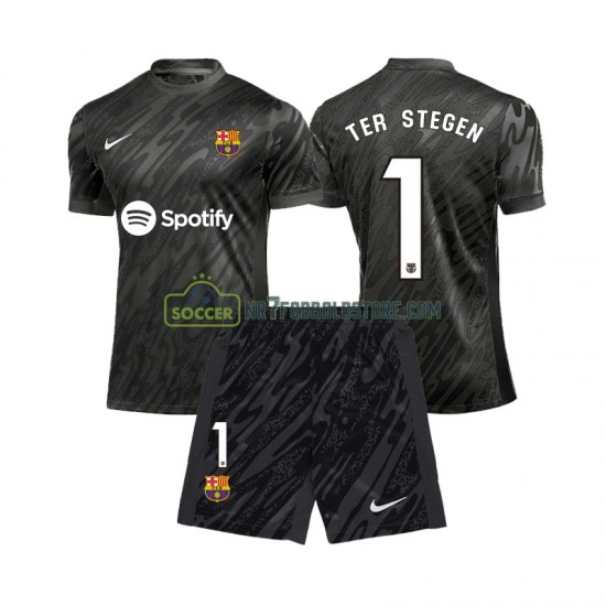 FC Barcelona Trøje Ter Stegen 1 Målmand Børn 3. Valg Fodboldsæt 2024-2025 Kortærmet