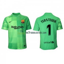 FC Barcelona Trøje Målmand Ter Stegen 1 3 Valg Fodboldsæt 2021-2022 Kortærmet 