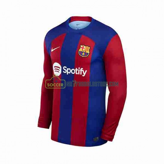 FC Barcelona Trøje Mænd Hjemmebane Fodboldsæt 2023-2024 Langærmet