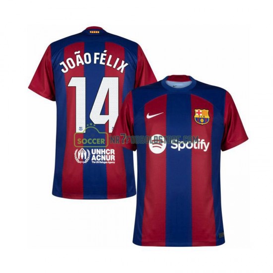 FC Barcelona Trøje Joao Felix 14 Mænd Hjemmebane Fodboldsæt 2023-2024 Kortærmet