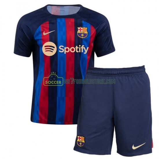 FC Barcelona Trøje Børn Hjemmebane Fodboldsæt 2022-2023 Kortærmet