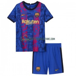FC Barcelona Trøje Børn 3 Valg Fodboldsæt 2021-2022 Kortærmet 
