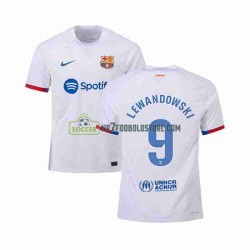 FC Barcelona Trøje LEWANDOWSKI 9 Mænd Udebane Fodboldsæt 2023-2024 Kortærmet