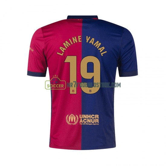 FC Barcelona Trøje Lamine Yamal 19 Mænd Hjemmebane Fodboldsæt 2024-2025 Kortærmet