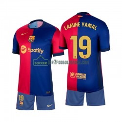 FC Barcelona Trøje Lamine Yamal 19 Børn Hjemmebane Fodboldsæt 2024-2025 Kortærmet