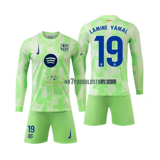 FC Barcelona Trøje Lamine Yamal 19 Børn 3. Valg Fodboldsæt 2024-2025 Langærmet