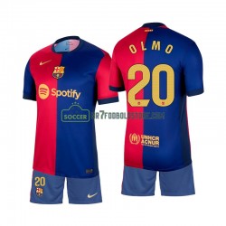 FC Barcelona Trøje Olmo 20 Børn Hjemmebane Fodboldsæt 2024-2025 Kortærmet