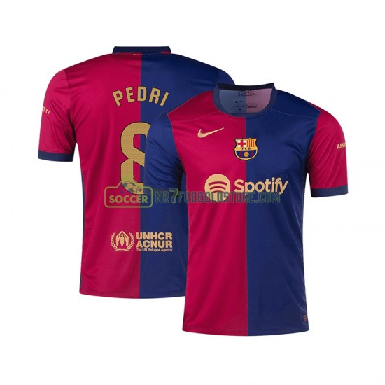 FC Barcelona Trøje PEDRI 8 Mænd Hjemmebane Fodboldsæt 2024-2025 Kortærmet