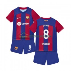 FC Barcelona Trøje Pedri 8 Børn Hjemmebane Fodboldsæt 2023-2024 Kortærmet