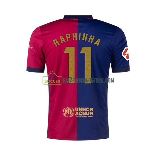 FC Barcelona Trøje RAPHINHA 11 Mænd Hjemmebane Fodboldsæt 2024-2025 Kortærmet