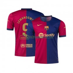 FC Barcelona Trøje Robert Lewandowski 9 Mænd Hjemmebane Fodboldsæt 2024-2025 Kortærmet