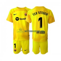 FC Barcelona Trøje Ter Stegen 1 Målmand Børn 4. Valg Fodboldsæt 2022-2023 Kortærmet