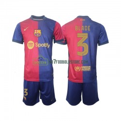 FC Barcelona Trøje UCL Font Blade 3 Børn Hjemmebane Fodboldsæt 2024-2025 Kortærmet