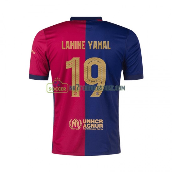 FC Barcelona Trøje UCL Font Lamine Yamal 19 Mænd Hjemmebane Fodboldsæt 2024-2025 Kortærmet