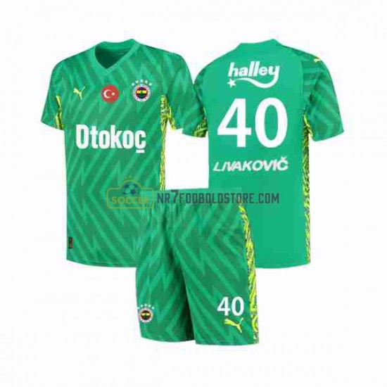 Fenerbahce Livakovic 40 Footbal Kit Målmand Hjemmebane Fodboldsæt 2023-2024 Kortærmet