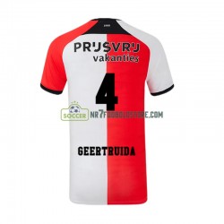 Feyenoord Rotterdam Trøje Lutsharel Geertruida 4 Mænd Hjemmebane Fodboldsæt 2024-2025 Kortærmet