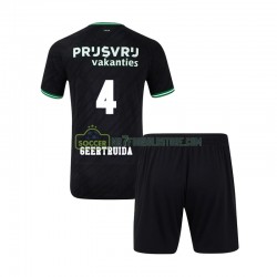 Feyenoord Rotterdam Trøje Lutsharel Geertruida 4 Børn Udebane Fodboldsæt 2024-2025 Kortærmet