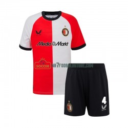 Feyenoord Rotterdam Trøje Lutsharel Geertruida 4 Børn Hjemmebane Fodboldsæt 2024-2025 Kortærmet