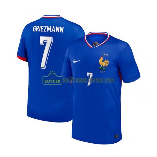 Frankrig Trøje Antoine Griezmann 7 Mænd Hjemmebane Fodboldsæt Euro 2024 Kortærmet