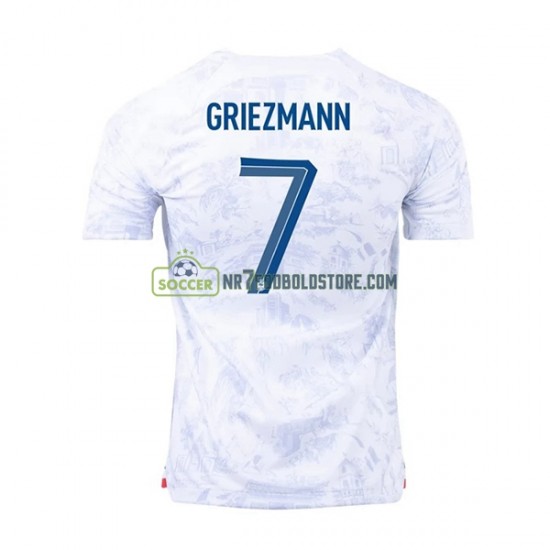 Frankrig Trøje Griezmann 7 Mænd Udebane Fodboldsæt VM i fodbold 2022 Kortærmet
