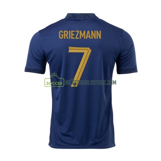 Frankrig Trøje Griezmann 7 Mænd Hjemmebane Fodboldsæt VM i fodbold 2022 Kortærmet