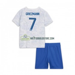 Frankrig Trøje Griezmann 7 Børn Udebane Fodboldsæt VM i fodbold 2022 Kortærmet