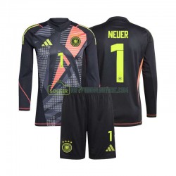Tyskland Trøje Manuel Neuer 1 Målmand Børn Hjemmebane Fodboldsæt Euro 2024 Langærmet