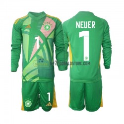 Tyskland Trøje Manuel Neuer 1 Målmand Børn 3. Valg Fodboldsæt 2024-2025 Langærmet