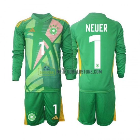 Tyskland Trøje Manuel Neuer 1 Målmand Børn 3. Valg Fodboldsæt 2024-2025 Langærmet