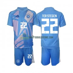 Tyskland Trøje Ter Stegen 22 Målmand Børn 4. Valg Fodboldsæt 2024-2025 Kortærmet