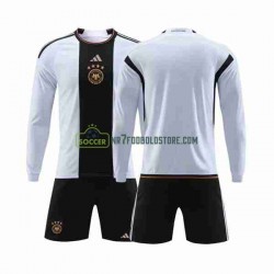 Tyskland Trøje Børn Hjemmebane Fodboldsæt VM i fodbold 2022 Langærmet