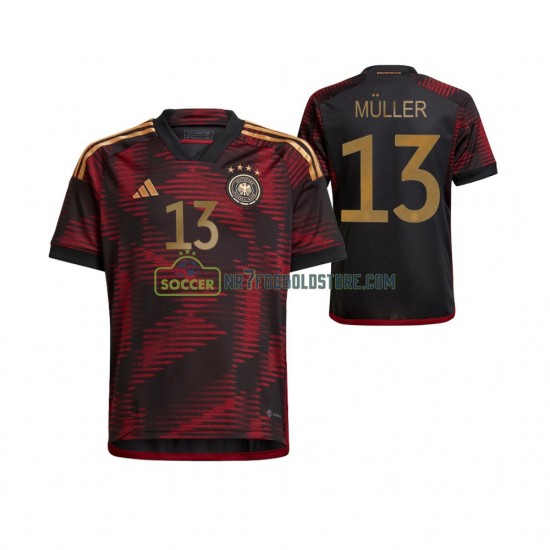 Tyskland Trøje Thomas Muller 13 Mænd Udebane Fodboldsæt VM i fodbold 2022 Kortærmet