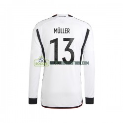 Tyskland Trøje Thomas Muller 13 Mænd Hjemmebane Fodboldsæt VM i fodbold 2022 Langærmet