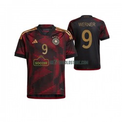 Tyskland Trøje Timo Werner 9 Mænd Udebane Fodboldsæt VM i fodbold 2022 Kortærmet