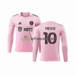 Inter Miami Trøje Lionel Messi 10 Mænd Hjemmebane Fodboldsæt 2023-2024 Langærmet