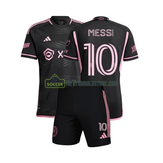 Inter Miami Trøje Lionel Messi 10 Børn Udebane Fodboldsæt 2023 Kortærmet