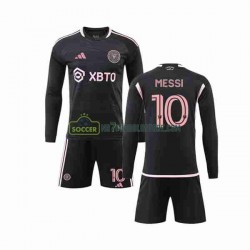 Inter Miami Trøje Lionel Messi 10 Børn Udebane Fodboldsæt 2023-2024 Langærmet