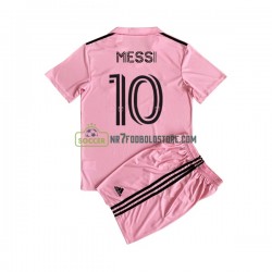 Inter Miami Trøje Lionel Messi 10 Børn Hjemmebane Fodboldsæt 2023 Kortærmet