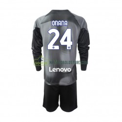 Inter Milan Trøje Andre Onana 24 Målmand Børn Hjemmebane Fodboldsæt 2022-2023 Langærmet