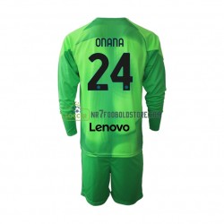 Inter Milan Trøje Andre Onana 24 Målmand Børn 3. Valg Fodboldsæt 2022-2023 Langærmet