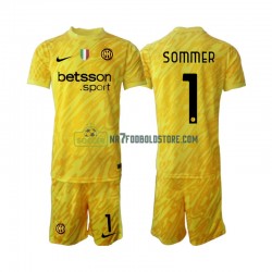 Inter Milan Trøje Yann Sommer 1 Målmand Børn Udebane Fodboldsæt 2024-2025 Kortærmet