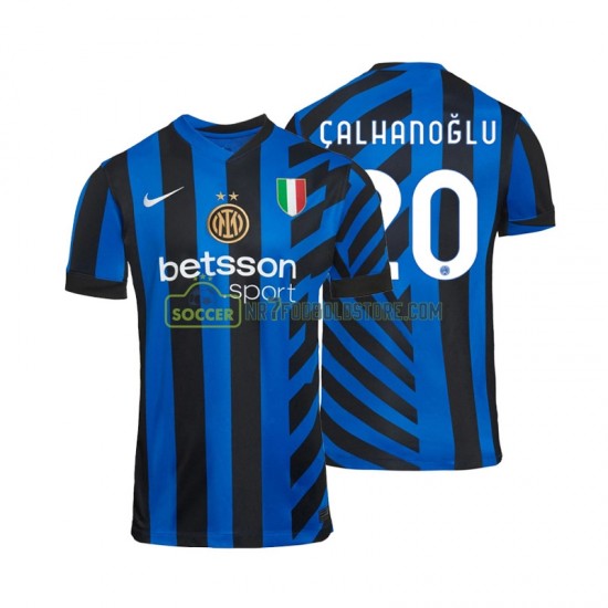Inter Milan Trøje Hakan Calhanoglu 20 Mænd Hjemmebane Fodboldsæt 2024-2025 Kortærmet