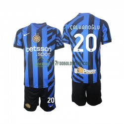 Inter Milan Trøje Hakan Calhanoglu 20 Børn Hjemmebane Fodboldsæt 2024-2025 Kortærmet
