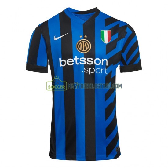 Inter Milan Trøje Mænd Hjemmebane Fodboldsæt 2024-2025 Kortærmet