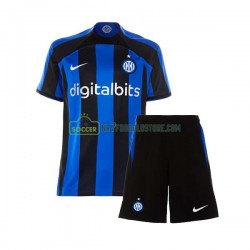 Inter Milan Trøje Børn Hjemmebane Fodboldsæt 2022-2023 Kortærmet