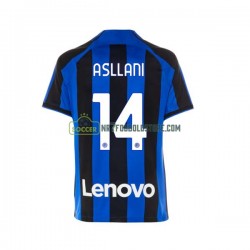Inter Milan Trøje Kristjan Asllani 14 Mænd Hjemmebane Fodboldsæt 2022-2023 Kortærmet